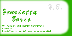 henrietta boris business card